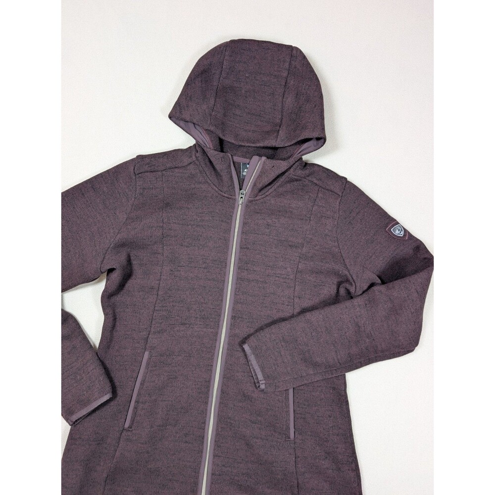 Kuhl Ascendyr Fleece Hoodie Womens Large Purple Full Zip Jacket Outdoor Gorpcore